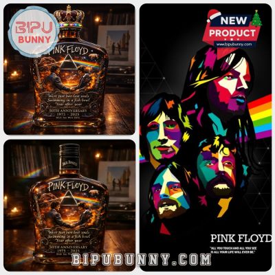 Pink Floyd Wish You Were Here 50th Anniversary Whiskey Bottle