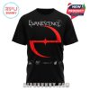 Black t-shirt with 'Evanescence' logo and band signatures print.!