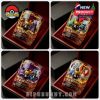 A four-panel display featuring collectible Pokémon glasses, each celebrating the 30th anniversary with distinct character groupings and premium box presentation!