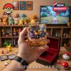 A commemorative Pokémon glass being admired by a fan in a collector’s room setup, highlighting its use and shelf appeal!