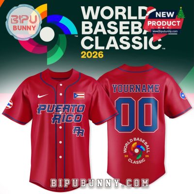 Puerto Rico Baseball 2026 World Baseball Custom Jersey