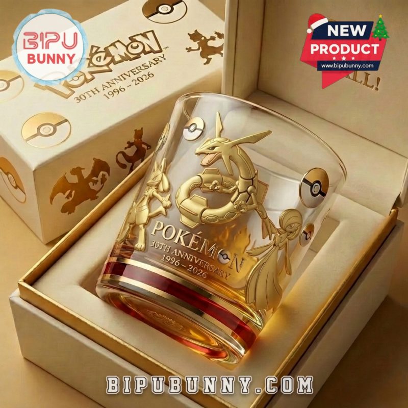 Rayquaza Pokemon 30th Anniversary Whiskey Glass