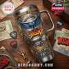 Rush band themed Yeti mug with 'Fly by Night' text and owl graphic!