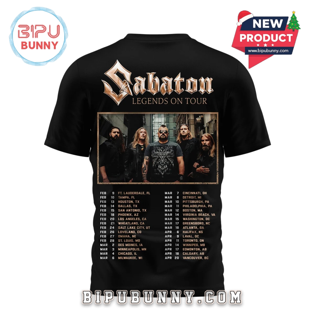 Sabaton Legends On Tour 2026 Signatures 3D Shirt Sabaton Legends On Tour 2026 Signatures 3D Shirt