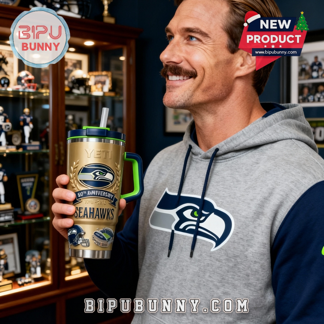 Seattle Seahawks 50th Anniversary Gold Yeti Tumbler Seattle Seahawks 50th Anniversary Gold Yeti Tumbler