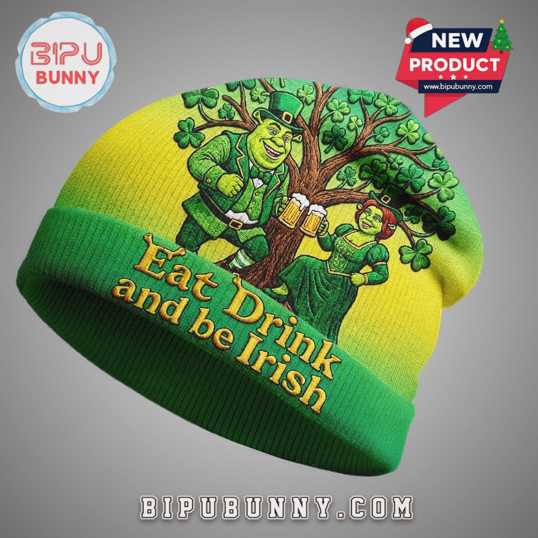 Shrek St Patricks Day Beanie Hat Shrek St Patricks Day Beanie Hat