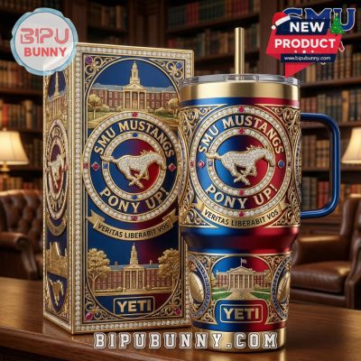 SMU Mustangs 40oz Tumbler With Handle