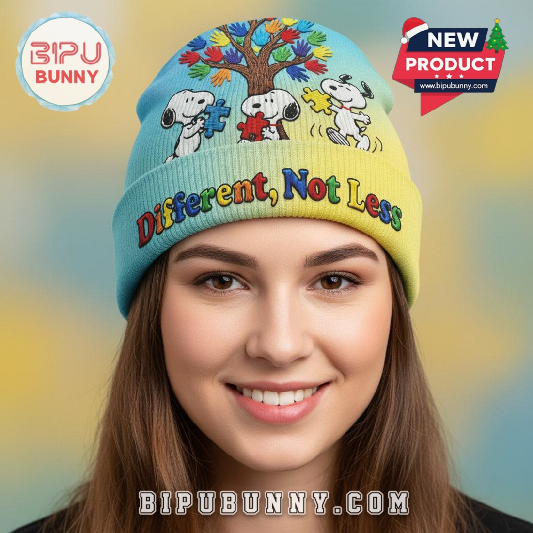 Snoopy Autism Awareness Beanie Hat Snoopy Autism Awareness Beanie Hat