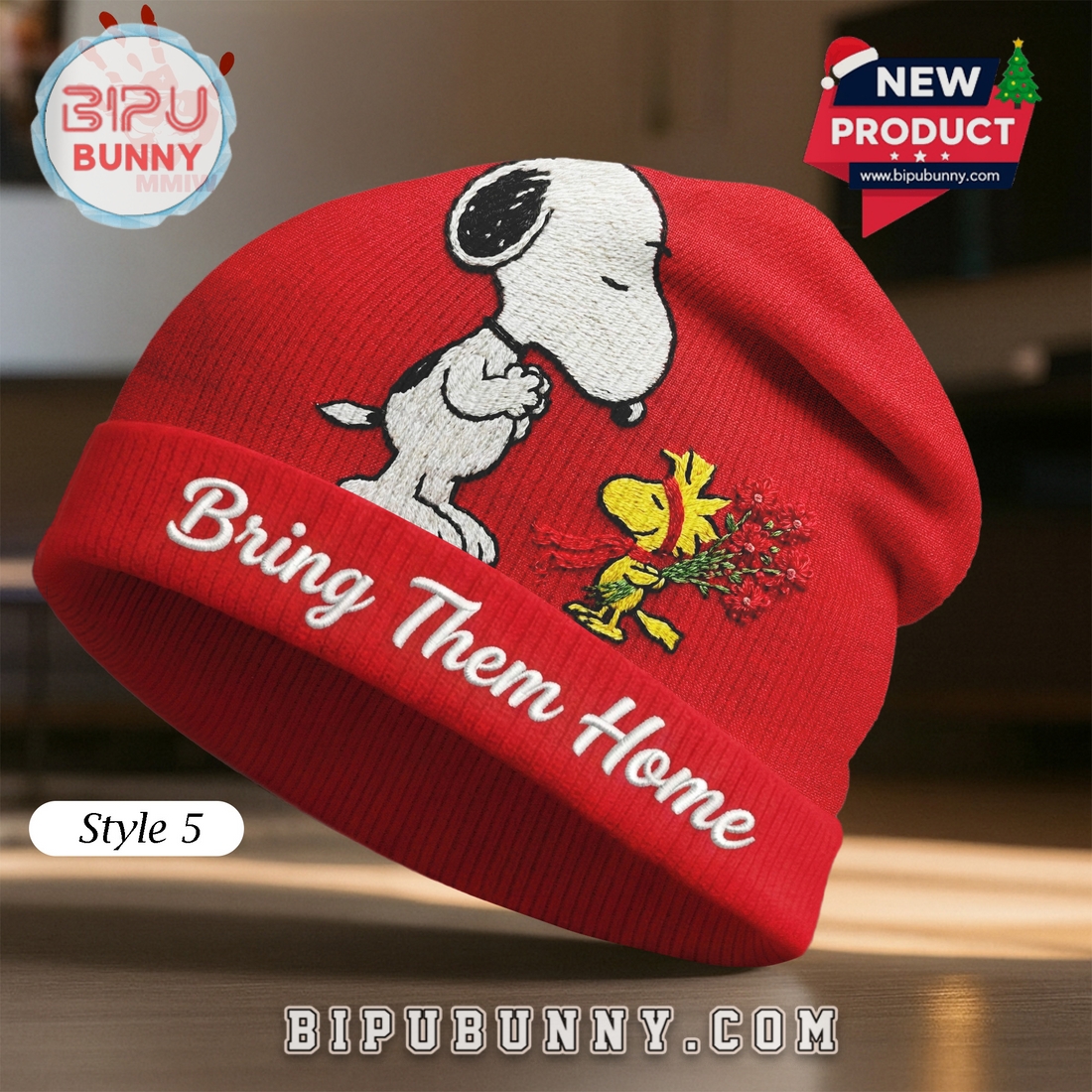 Snoopy Awareness Day Premium Beanie Hat Snoopy Awareness Day Premium Beanie Hat