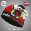 Beanie featuring Snoopy with 'Missing & Murdered Indigenous Women' & a red hand, reads 'No More Stolen Sisters'.!
