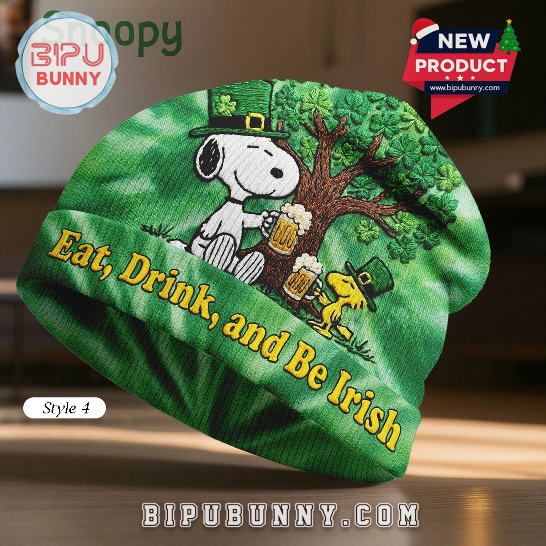 Snoopy St Patricks Day Beanie Snoopy St Patricks Day Beanie