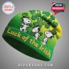 Snoopy wearing a shamrock hat for St. Patrick's Day beanie.