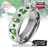 Snoopy St. Patrick's Day Silver Tungsten Ring - Celebrate in style!