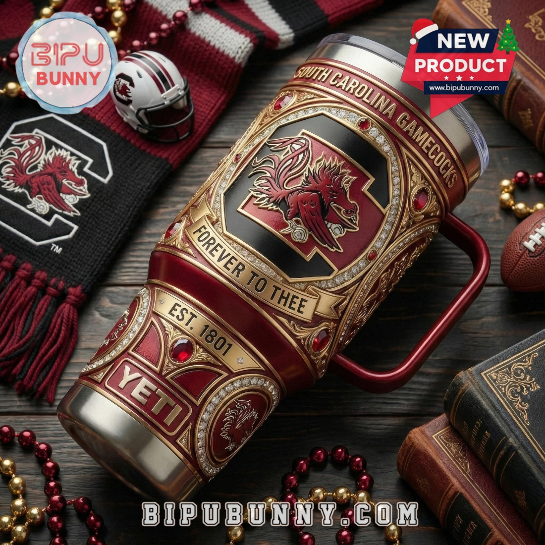 South Carolina Gamecocks 40oz Tumbler With Handle South Carolina Gamecocks 40oz Tumbler With Handle
