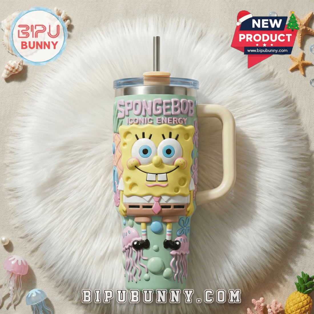 SpongeBob SquarePants 40oz Tumbler With Handle SpongeBob SquarePants 40oz Tumbler With Handle