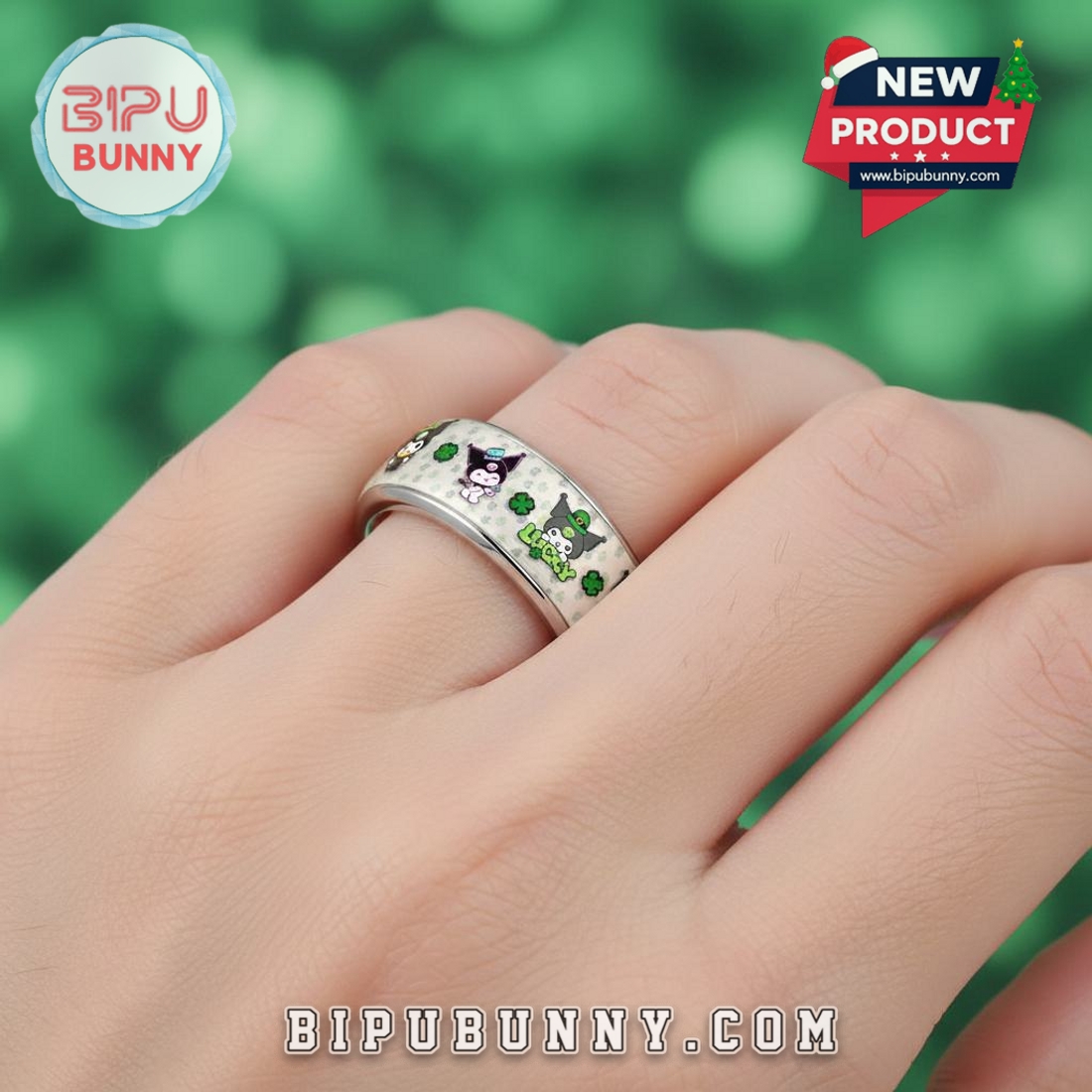 St. Patrick’s Day Silver Tungsten Ring St. Patrick’s Day Silver Tungsten Ring