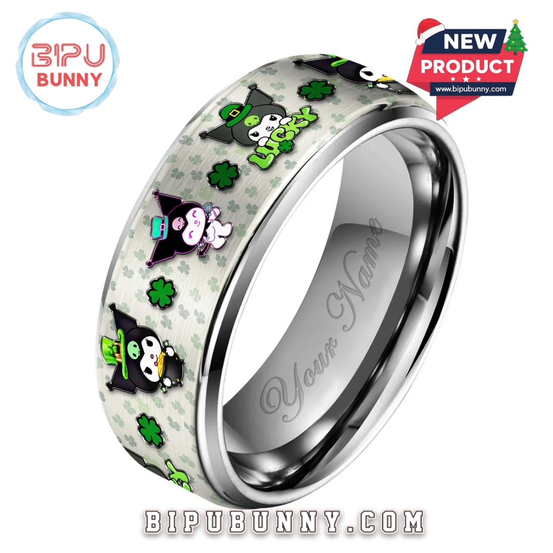 St. Patrick’s Day Silver Tungsten Ring St. Patrick’s Day Silver Tungsten Ring