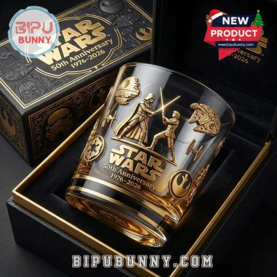 Star Wars 50th Anniversary 1976-2026 Whiskey Glass