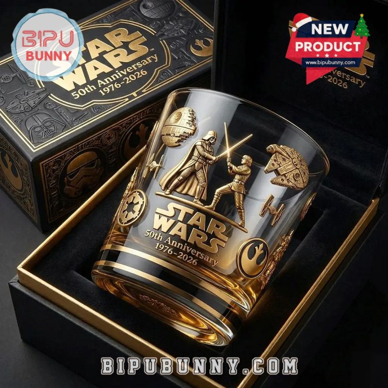 Star Wars 50th Anniversary 1976-2026 Whiskey Glass