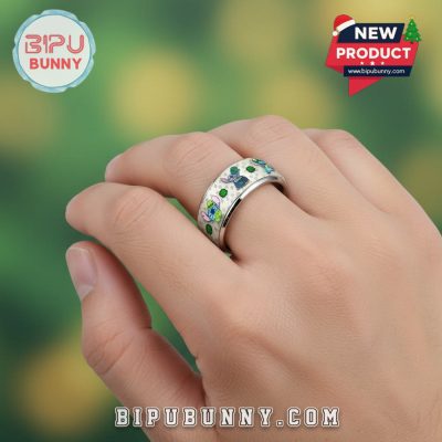 Stitch St. Patrick’s Day Silver Tungsten Ring