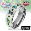 Stitch St. Patrick's Day Ring - Silver Tungsten - Celebrate with Ohana & Luck!