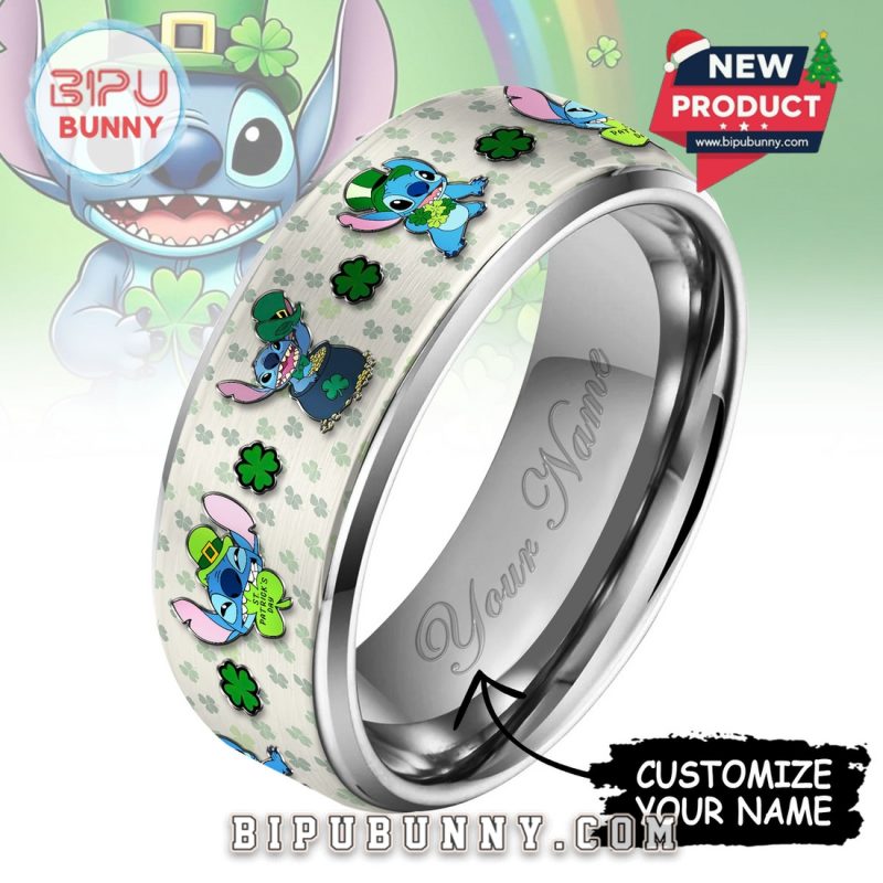 Stitch St. Patrick’s Day Silver Tungsten Ring Stitch St. Patrick’s Day Silver Tungsten Ring