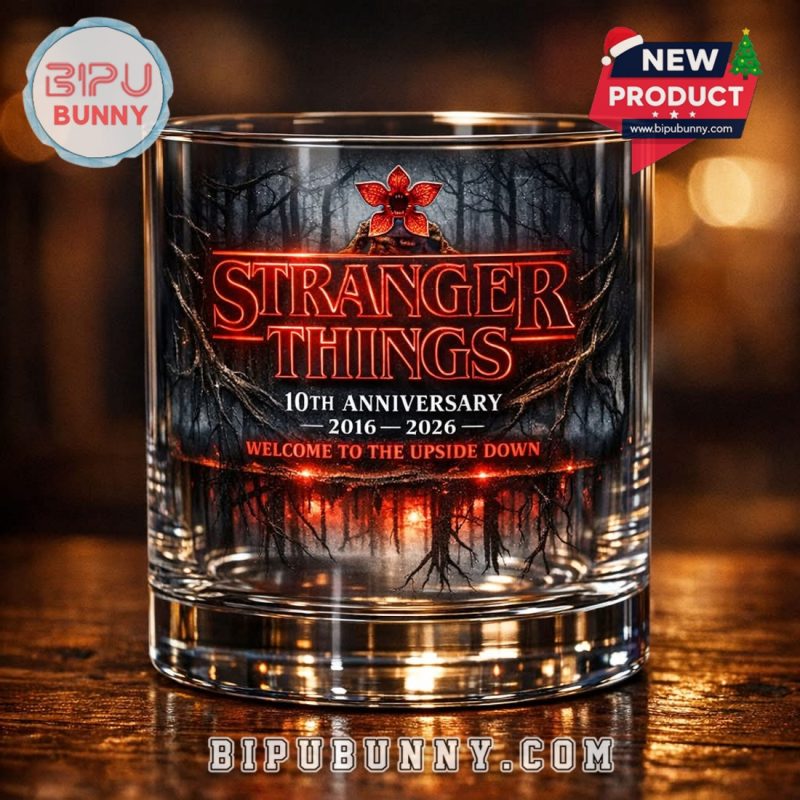 Stranger Things 10th Anniversary Whiskey Glass