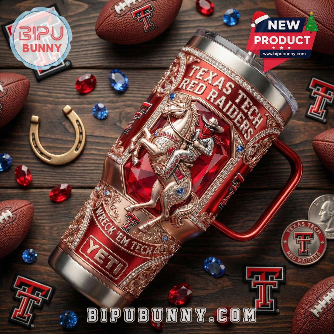 Texas Tech Red Raiders 40oz Tumbler With Handle Texas Tech Red Raiders 40oz Tumbler With Handle