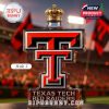 Texas Tech Red Raiders Whiskey Bottle, Style 3, featuring a regal crown cap and bold red and black design with the 