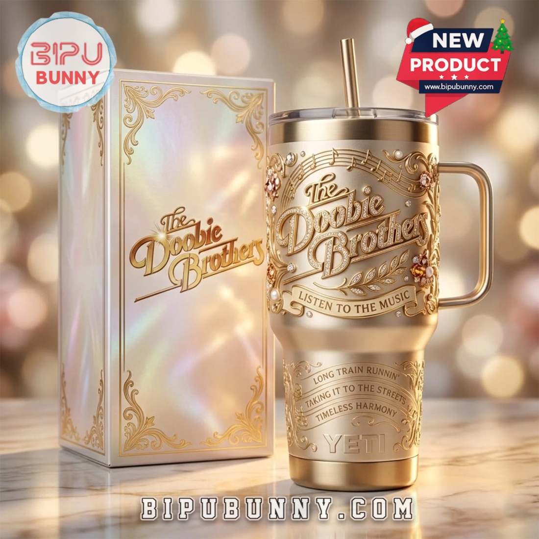 The Doobie Brothers 40oz Tumbler With Handle The Doobie Brothers 40oz Tumbler With Handle