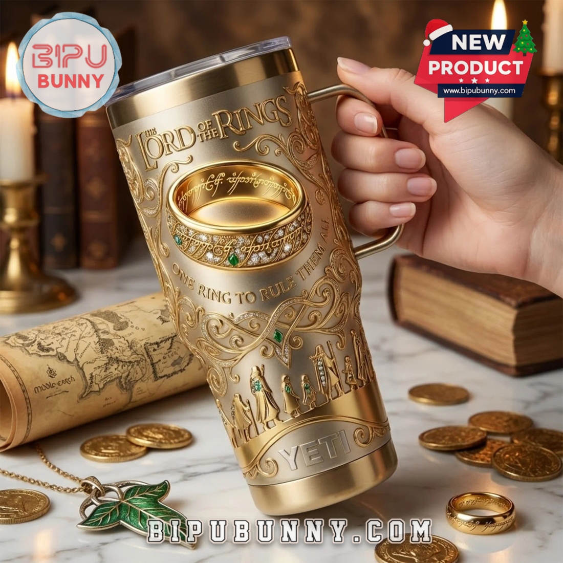 The Lord of the Rings 40oz Tumbler With Handle The Lord of the Rings 40oz Tumbler With Handle