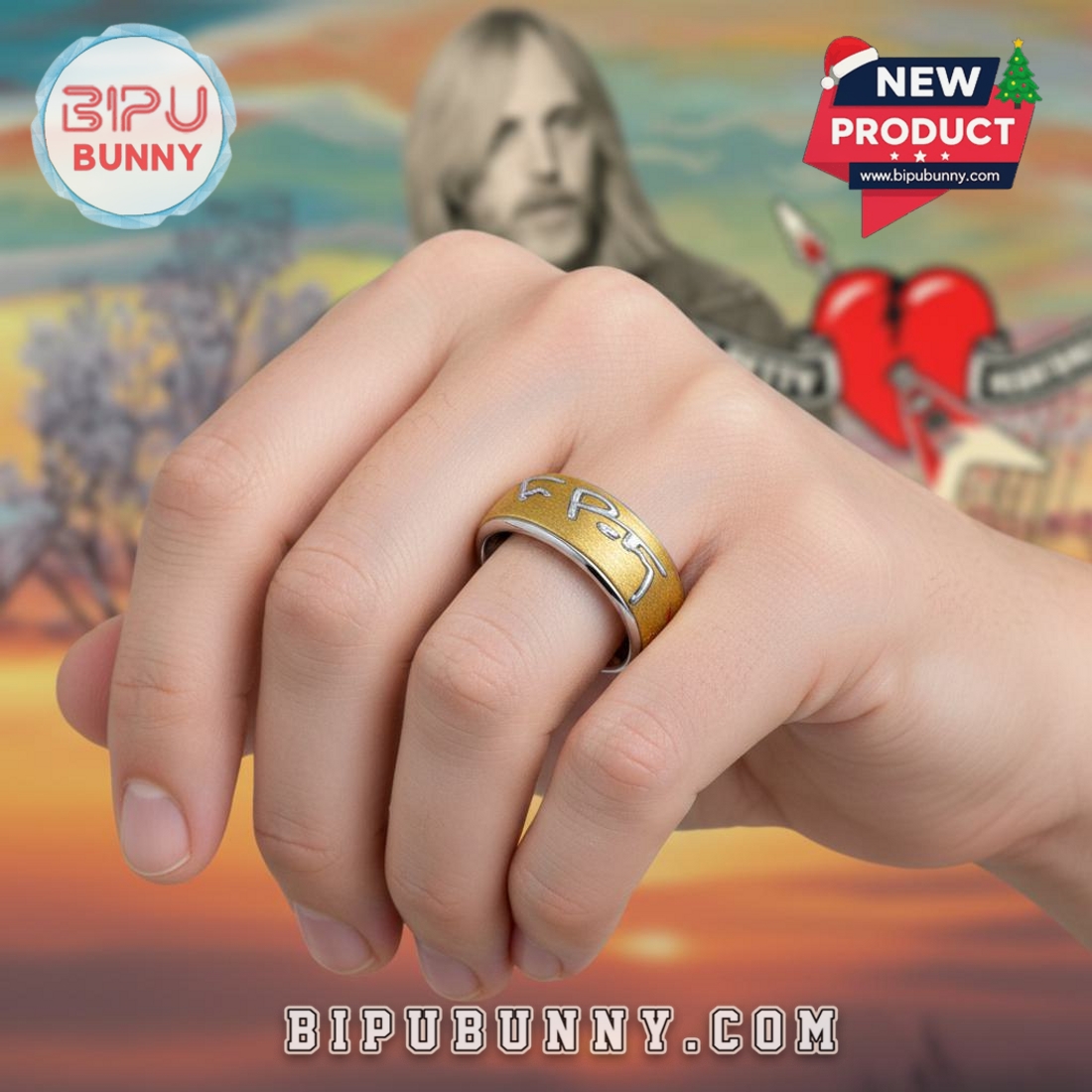 Tom Petty and the Heartbreakers Silver Tungsten Ring Tom Petty and the Heartbreakers Silver Tungsten Ring