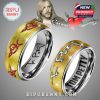 Tom Petty Heartbreakers tungsten ring - sleek silver band for rock fans.