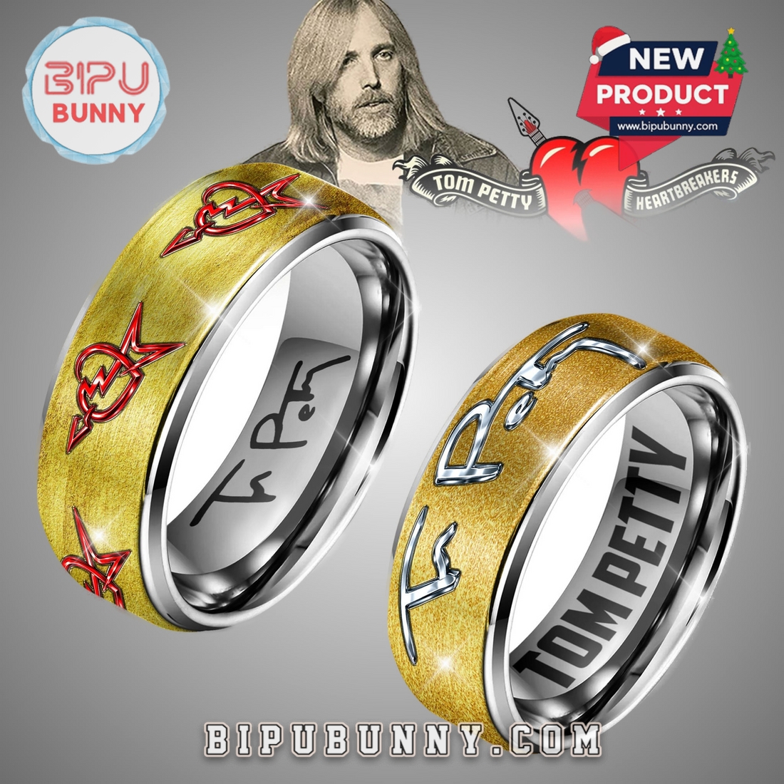 Tom Petty and the Heartbreakers Silver Tungsten Ring Tom Petty and the Heartbreakers Silver Tungsten Ring