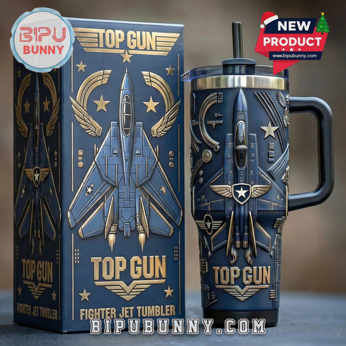 Top Gun 40oz Tumbler With Handle Top Gun 40oz Tumbler With Handle