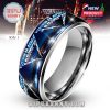 Triumph Silver Tungsten Ring - Durable, scratch-resistant wedding band.