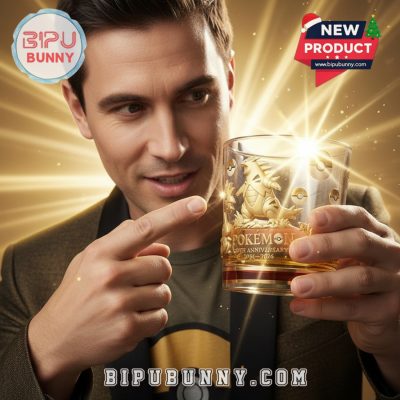 Tyranitar Pokemon 30th Anniversary Whiskey Glass