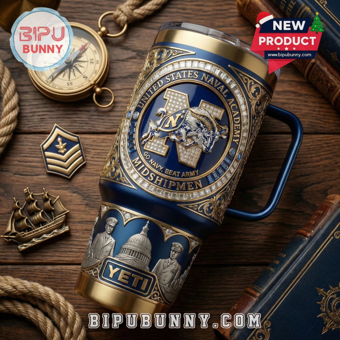 USNA Midshipmen YETI 40oz Tumbler With Handle USNA Midshipmen YETI 40oz Tumbler With Handle