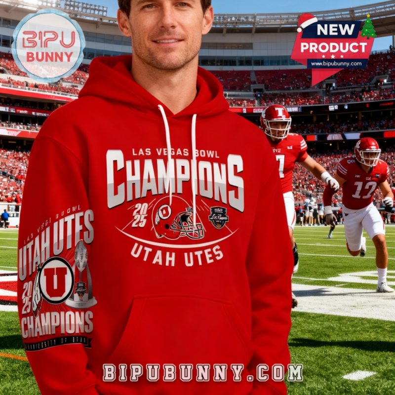 Utah Utes 2026 Las Vegas Bowl Champions Red Hoodie And Pants