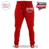 Red jogger pants with 