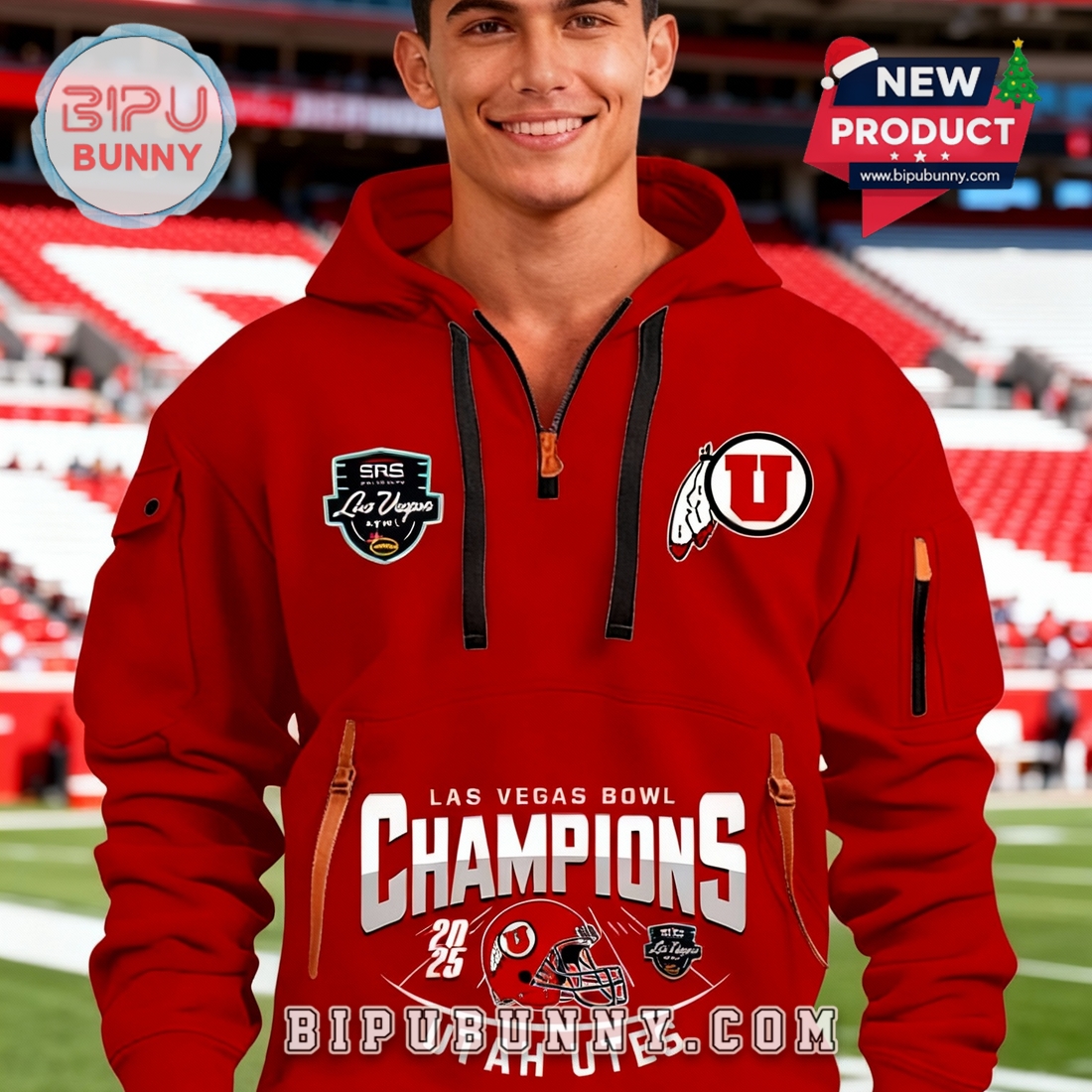 Utah Utes 2026 Sugar Bowl Champions Quarter-Zip Hoodie Utah Utes 2026 Sugar Bowl Champions Quarter-Zip Hoodie