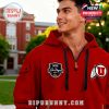 Man wearing Utah Utes champions hoodie on campus.