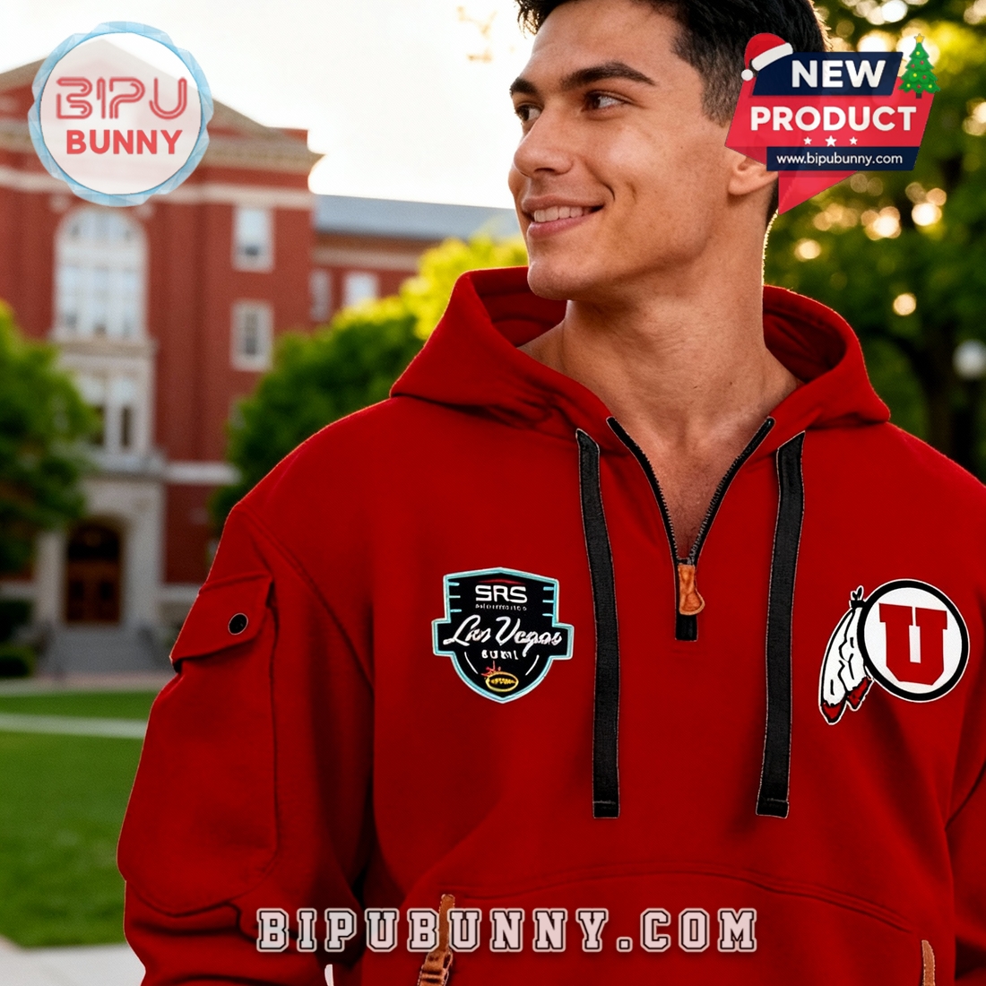 Utah Utes 2026 Sugar Bowl Champions Quarter-Zip Hoodie Utah Utes 2026 Sugar Bowl Champions Quarter-Zip Hoodie