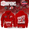 Utah Utes 2025 champions hoodie front and back design with football team background.