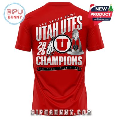 Utah Utes Las Vegas Bowl Champions Red Hoodie 2026