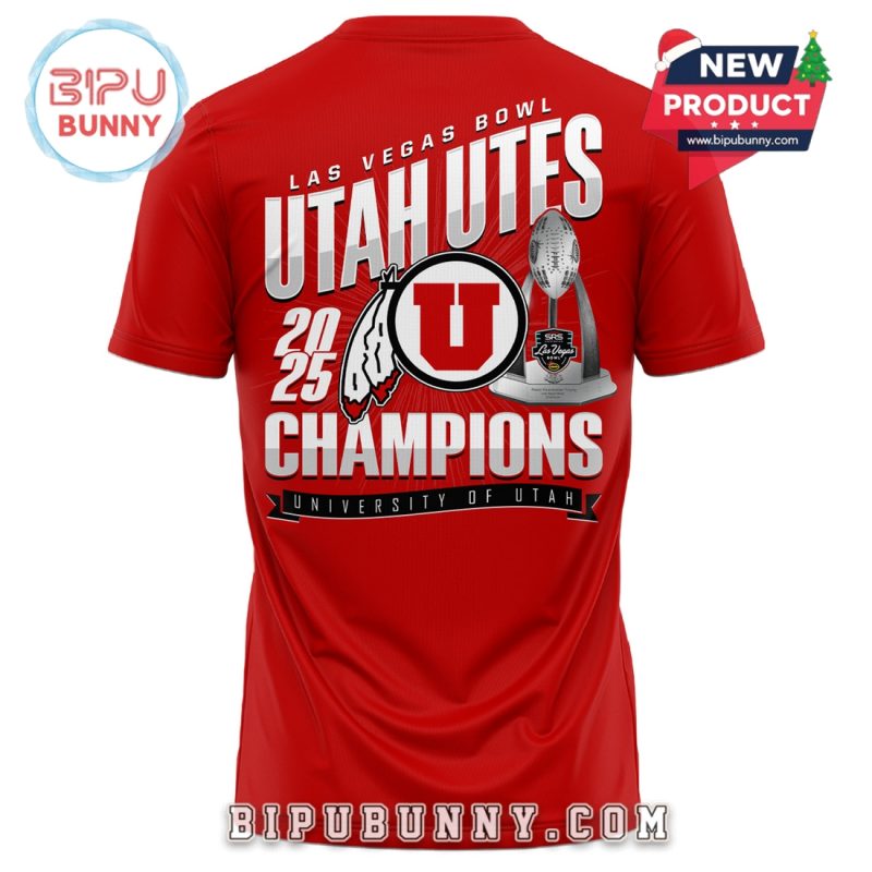 Utah Utes Las Vegas Bowl Champions Red Hoodie 2026