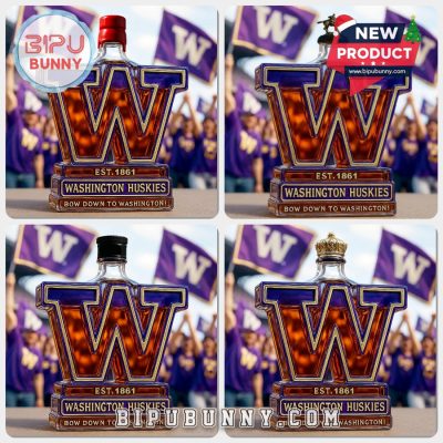 UW Washington Huskies Limited Edition Whiskey Bottle