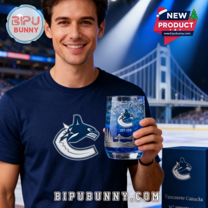 Vancouver Canucks 56th Anniversary Whiskey Glass