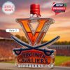 Multiple Virginia Cavaliers themed glass bottles with various stoppers displayed together!