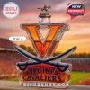 Virginia Cavaliers glass bottle with horse rider stopper and crossed swords logo in stadium scene!